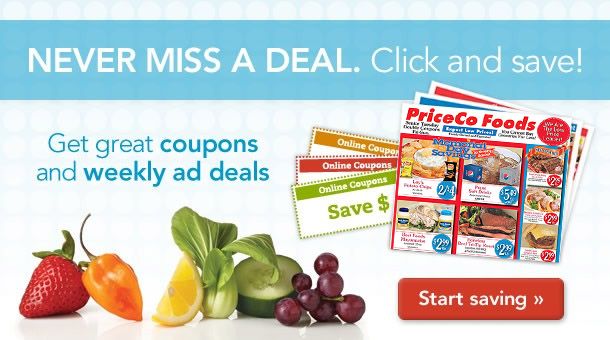 Get great coupons and weekly ad deals with PriceCo's email savings program